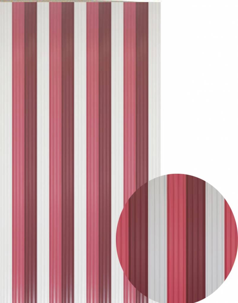 Vliegengordijn PVC  "Antilles"   Bordeaux/Grijs 90x220 cm