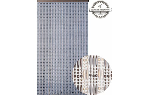 Kralengordijn  "Mireille"  90x220 cm  Amber/transparant