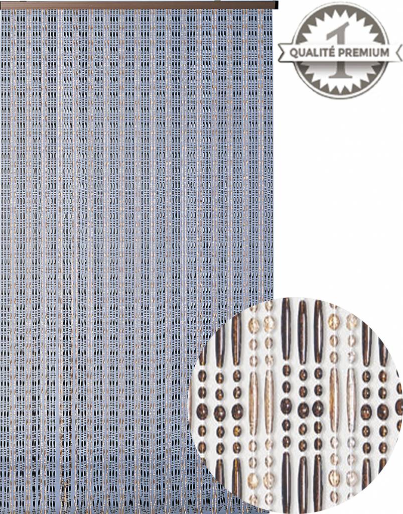 Kralengordijn  "Mireille"  90x220 cm  Amber/transparant