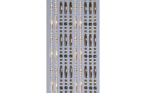 Kralengordijn  "Mireille"  90x220 cm  Amber/transparant