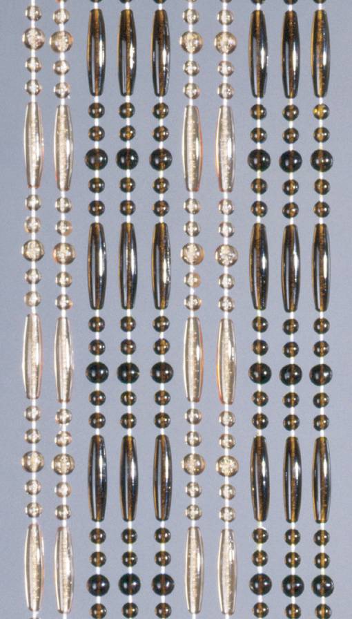 Kralengordijn  "Mireille"  90x220 cm  Amber/transparant