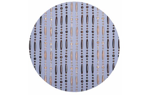 Kralengordijn  "Mireille"  90x220 cm  Amber/transparant