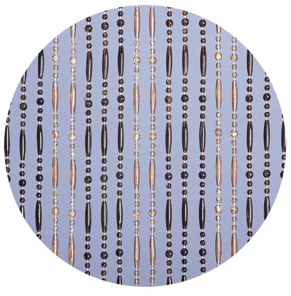 Kralengordijn  "Mireille"  90x220 cm  Amber/transparant