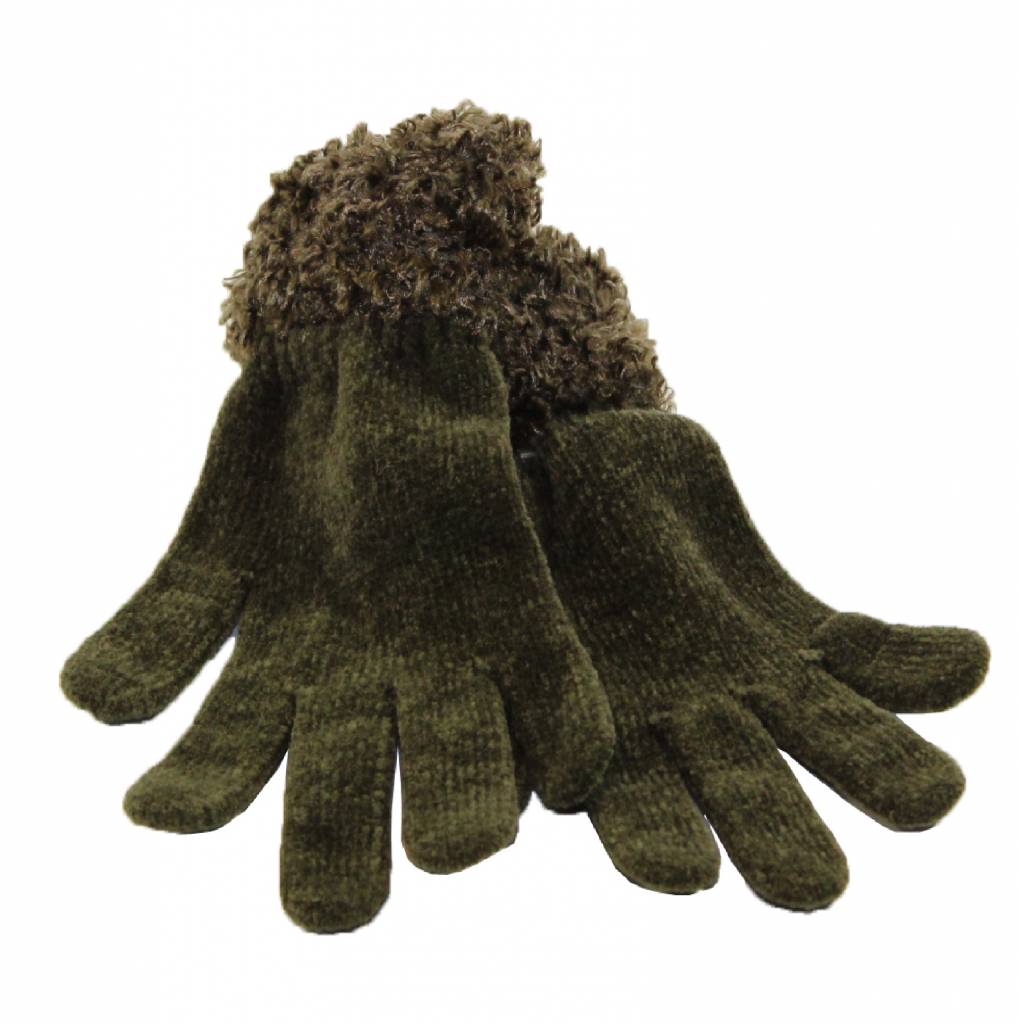 Handschoenen met boord Chenille