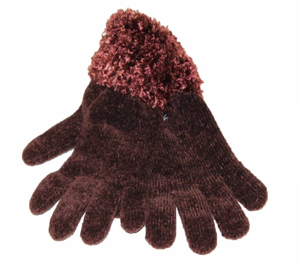 Handschoenen met boord Chenille