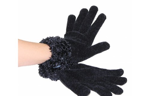 Handschoenen met boord Chenille