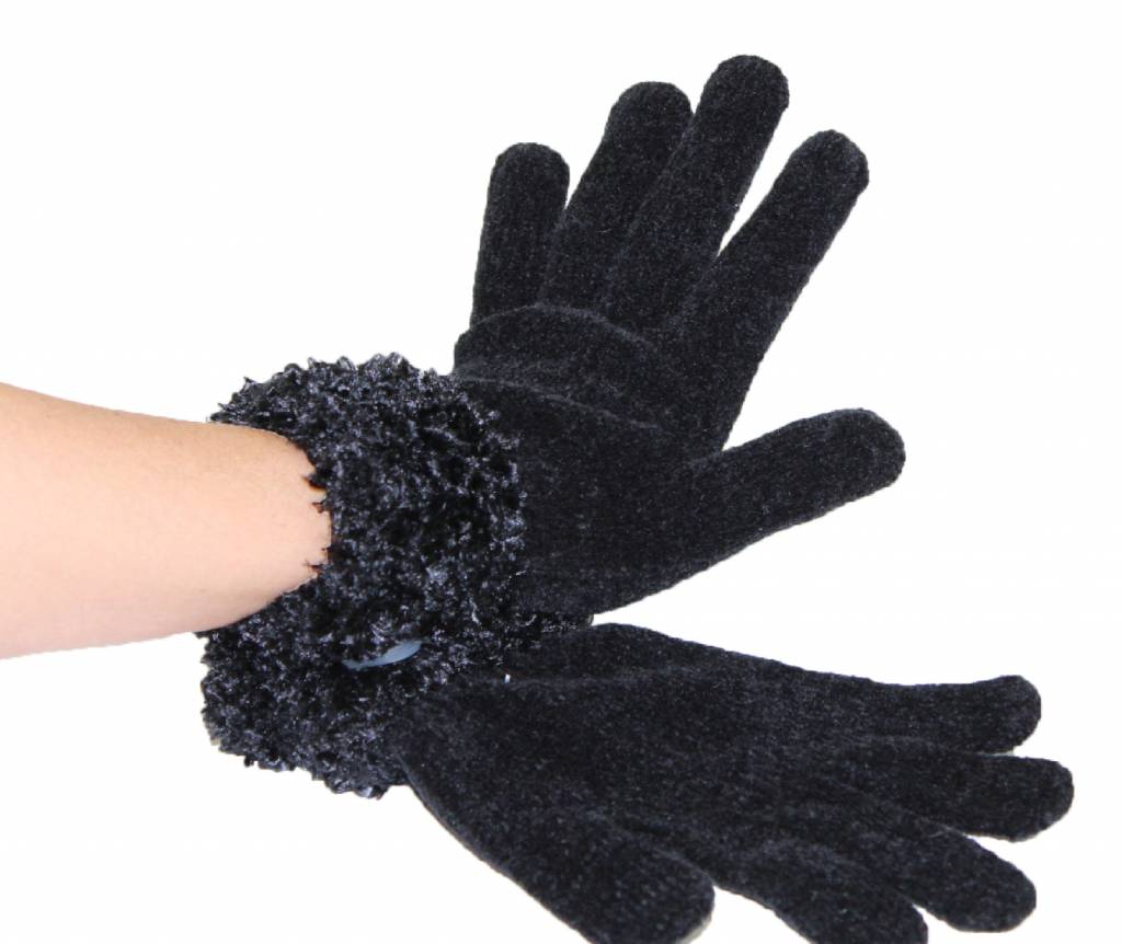 Handschoenen met boord Chenille