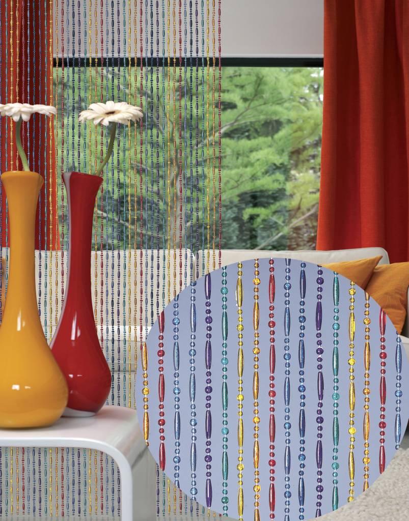 Kralengordijn  "Olivia" Regenboog  90x220 cm