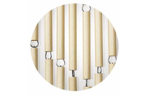 Vliegengordijn PVC bamboe "Zonnebloem"  90 x 220 cm