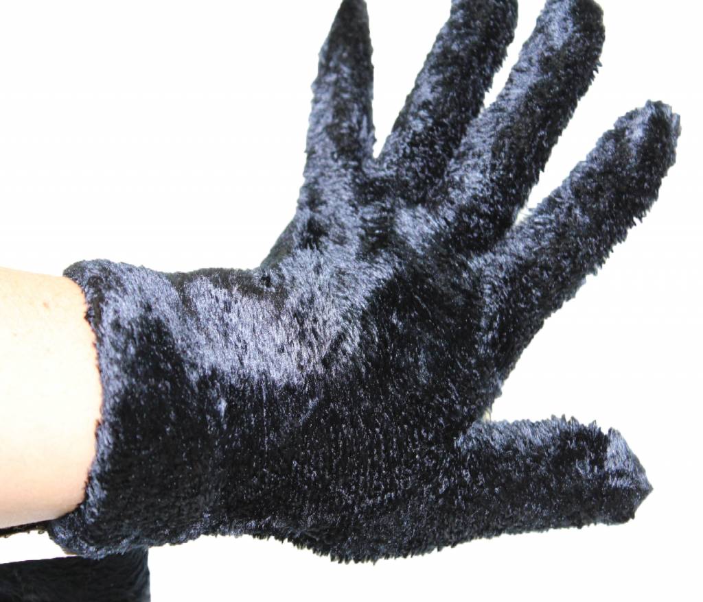 Handschoenen Velvet lange boord Zwart Handschoenen Velvet lange boord Zwart