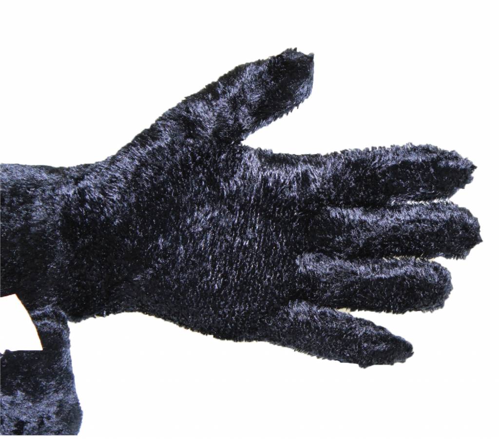 Handschoenen Velvet lange boord Zwart Handschoenen Velvet lange boord Zwart