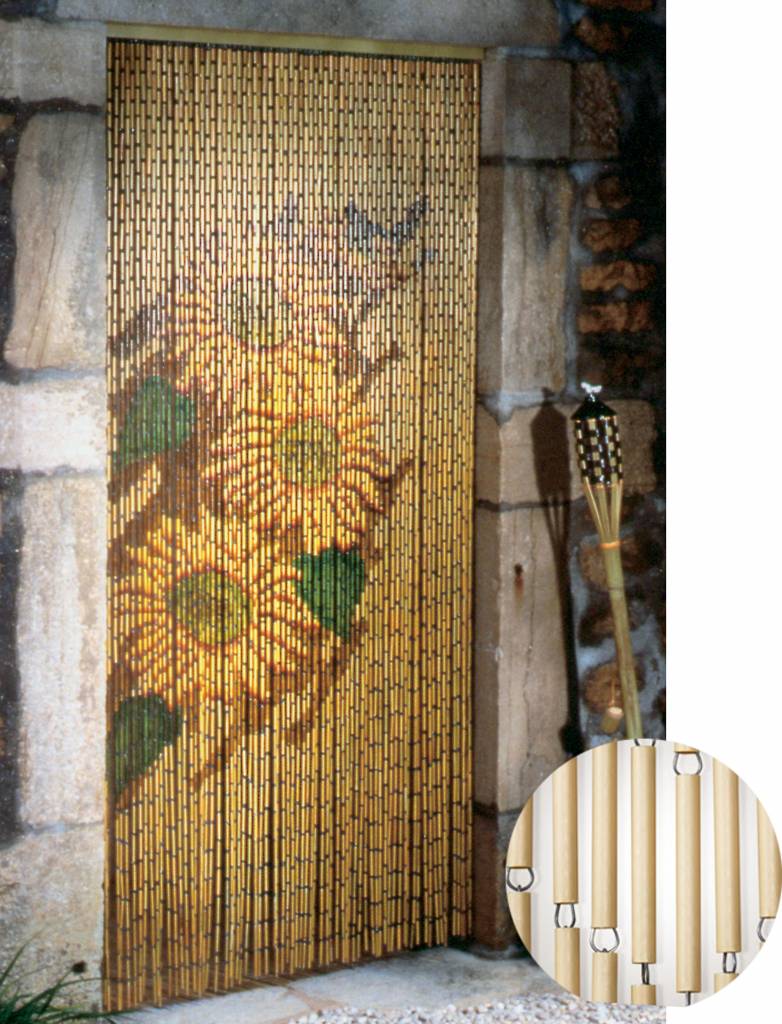 Vliegengordijn PVC bamboe "Zonnebloem"  90 x 220 cm Vliegengordijn PVC bamboe "Zonnebloem"  90 x 220 cm