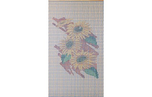 Vliegengordijn PVC bamboe "Zonnebloem" 120 x 220 cm