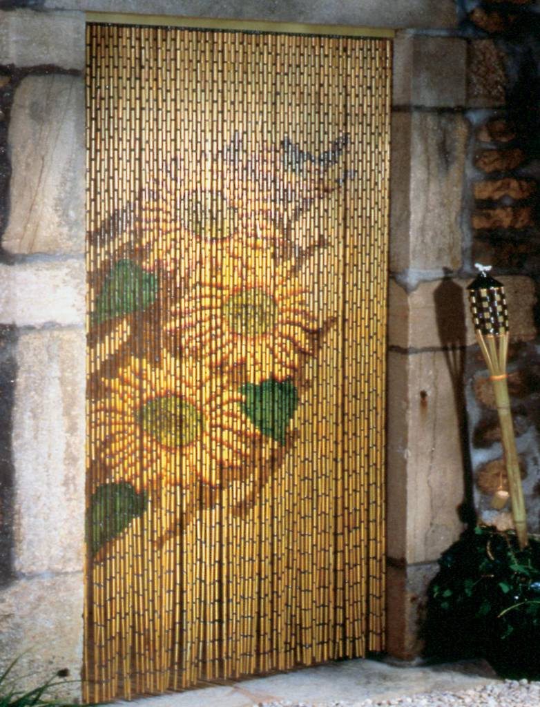 Vliegengordijn PVC bamboe "Zonnebloem" 120 x 220 cm Vliegengordijn PVC bamboe "Zonnebloem" 120 x 220 cm