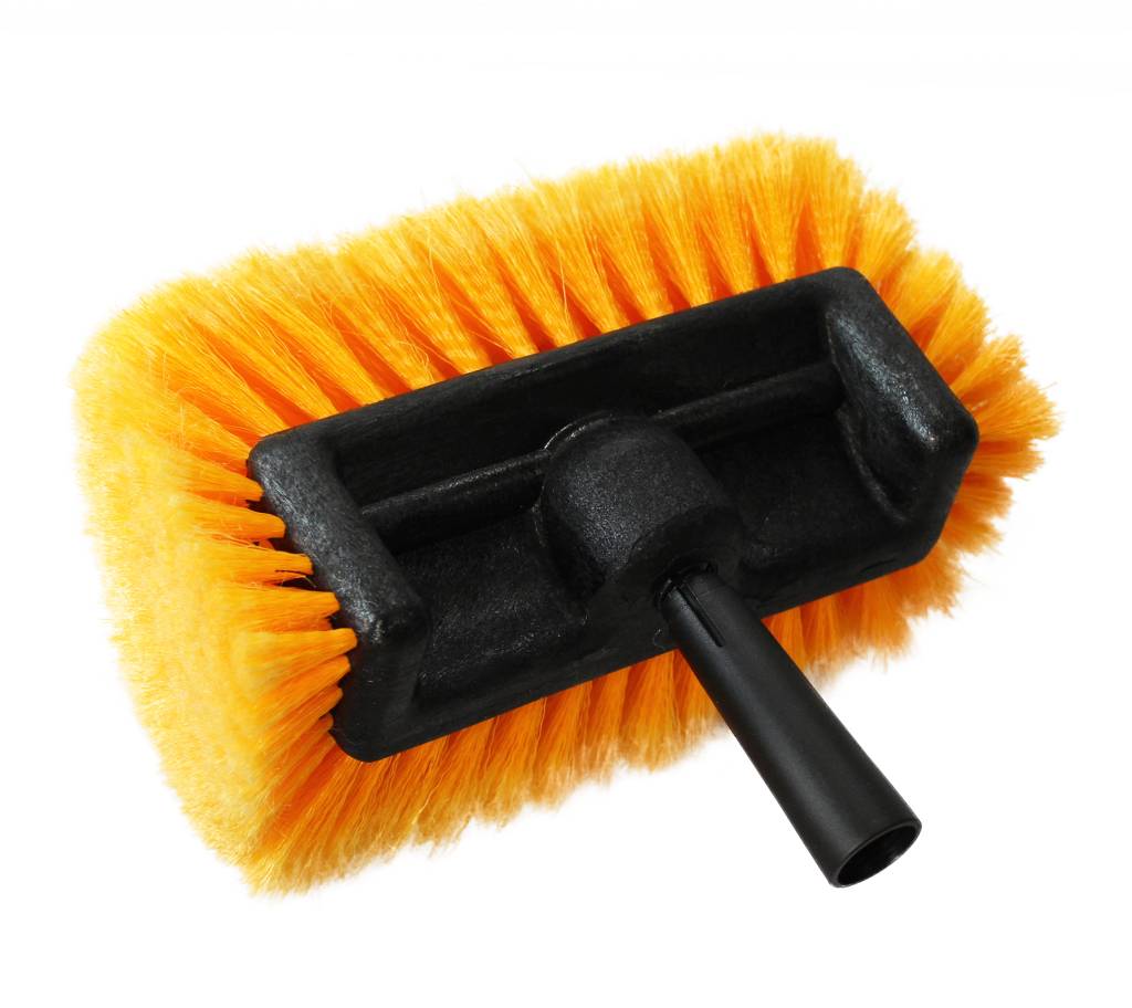 Professionele zachte Wasborstel vijfzijdig  Oranje  25 cm