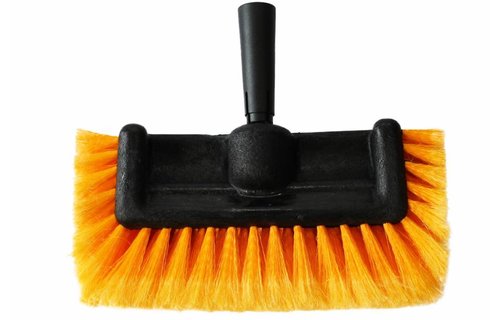 Professionele zachte Wasborstel vijfzijdig  Oranje  25 cm