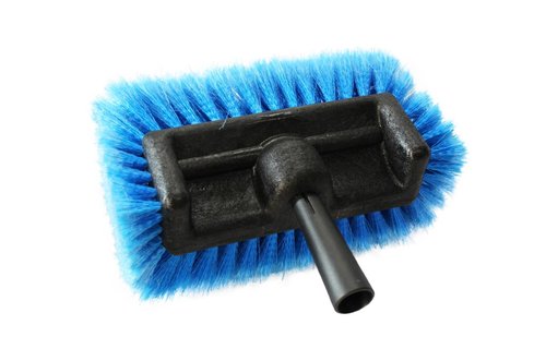 Professionele Extra zachte Wasborstel  vijfzijdig  Blauw  25 cm.