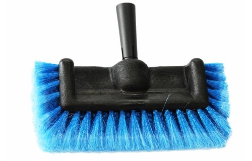 Professionele Extra zachte Wasborstel  vijfzijdig  Blauw  25 cm.