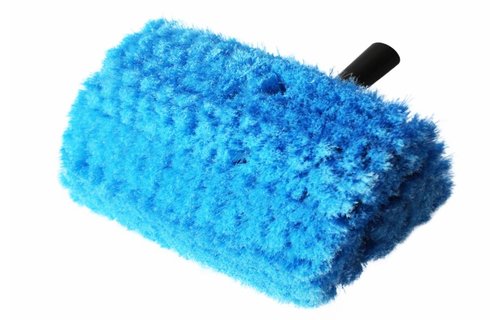 Professionele Extra zachte Wasborstel  vijfzijdig  Blauw  25 cm.