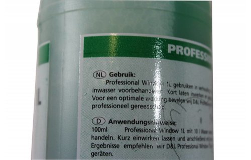 Liquid window cleaning soap per liter