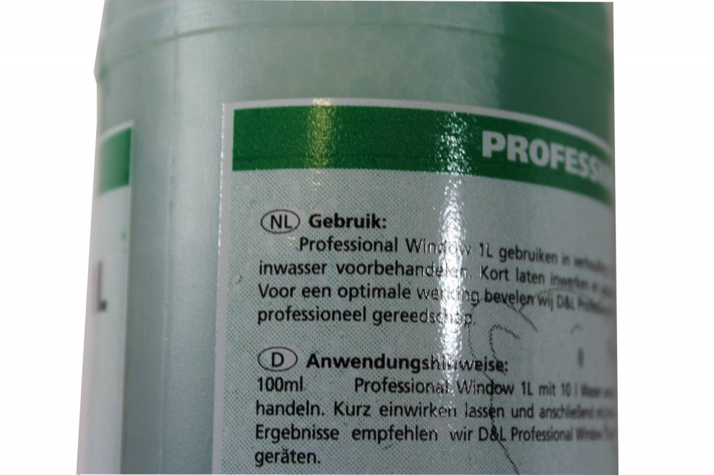 Liquid window cleaning soap per liter