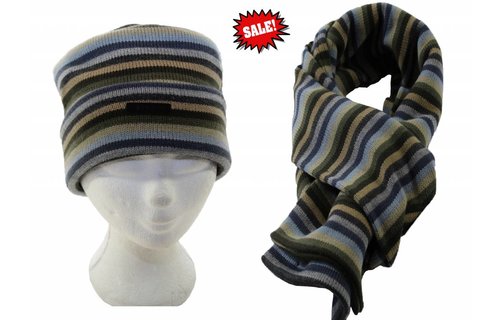 Muts gestreept in 3 verschillende maten. Muts gestreept in 3 verschillende maten.