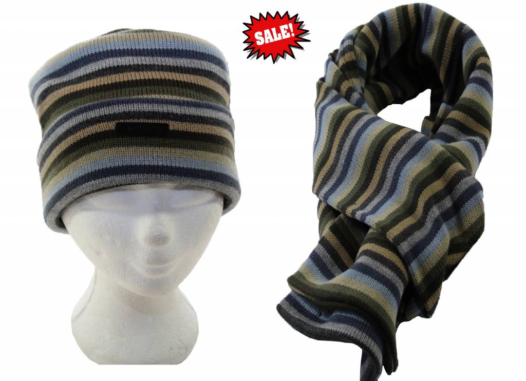 Muts gestreept in 3 verschillende maten. Muts gestreept in 3 verschillende maten.