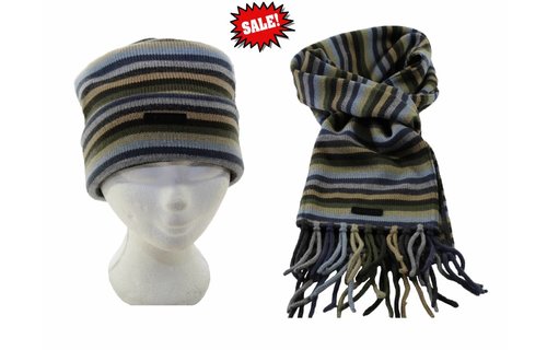 Muts gestreept in 3 verschillende maten. Muts gestreept in 3 verschillende maten.