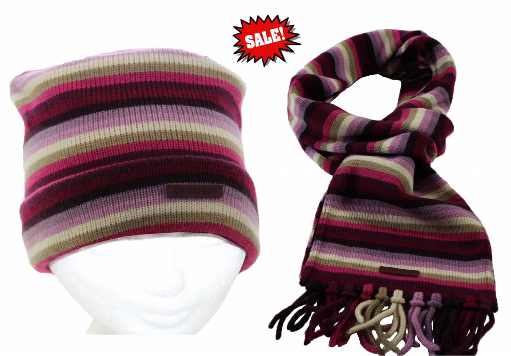 Muts gestreept in 3 verschillende maten.