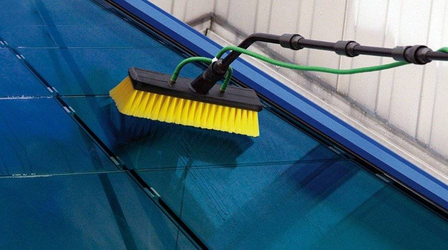 HiFlo Zonnepaneelborstel  27 cm   Soft  geel