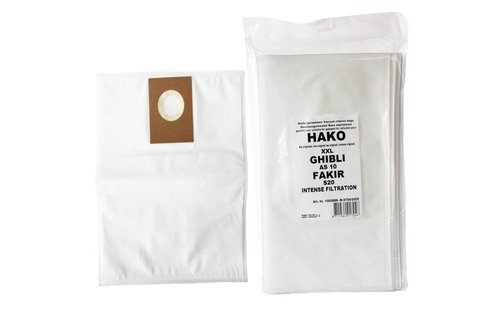 HAKO XXL / GHIBLI AS10 / FAKIR S20 intense filtration stofzuigerzakken HAKO XXL / GHIBLI AS10 / FAKIR S20 intense filtration stofzuigerzakken