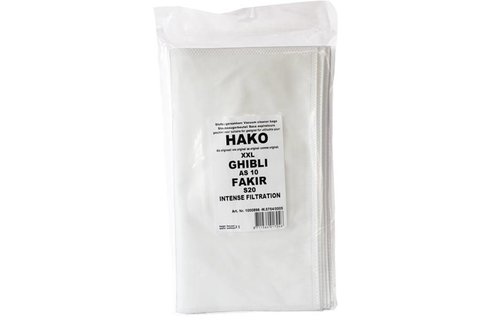 HAKO XXL / GHIBLI AS10 / FAKIR S20 intense filtration stofzuigerzakken HAKO XXL / GHIBLI AS10 / FAKIR S20 intense filtration stofzuigerzakken