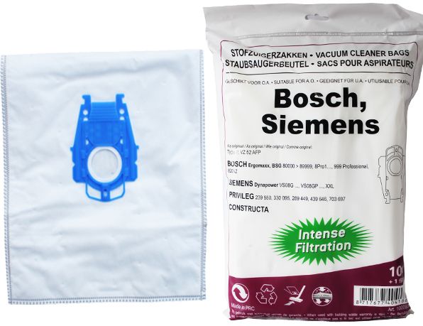 BOSCH/ SIEMENS type P,  intense filtration, kunststof aansluiting