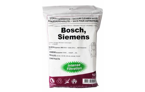 BOSCH/ SIEMENS type P,  intense filtration, kunststof aansluiting