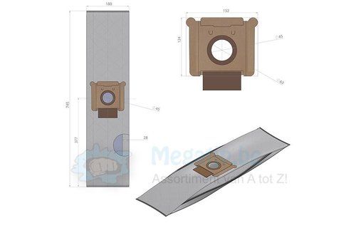 HAKO Compacto / TENNANT intense filtration Stofzuigerzakken