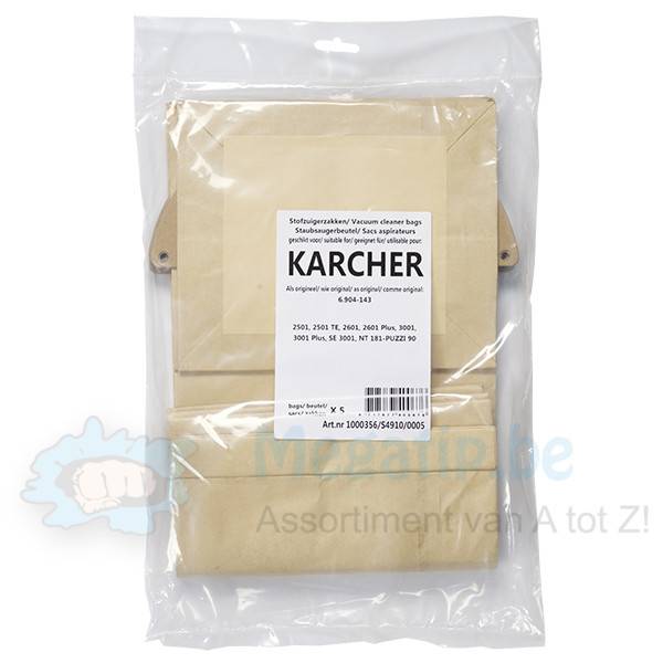 Kärcher Type 2501 - 3001 Stofzuigerzakken Kärcher Type 2501 - 3001 Stofzuigerzakken