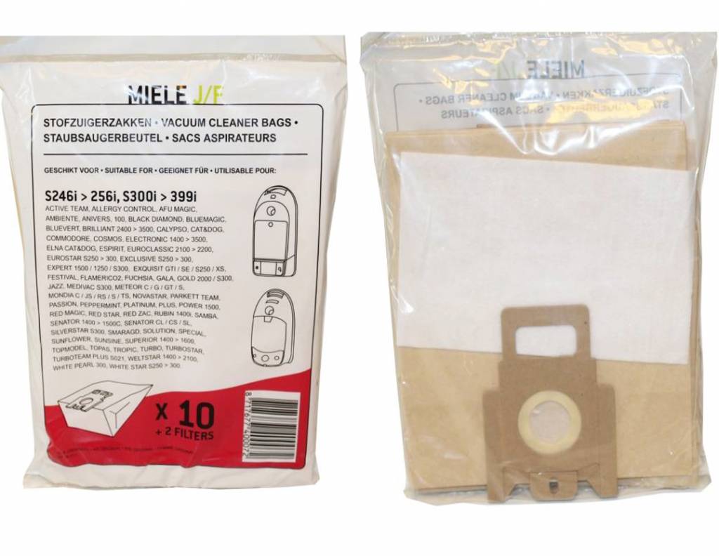 MIELE F/ J - S242>262/ 291>299/ 300>399 serie Papieren Stofzuigerzakken