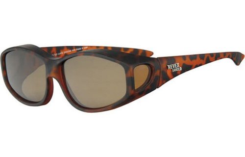 Overzet Zonnebril Bruin gevlamd rubber touch , nickel logo