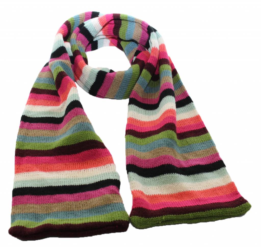 Sjaal gestreept 180 X 20 cm.