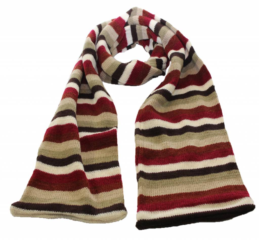 Sjaal gestreept 180 X 20 cm.