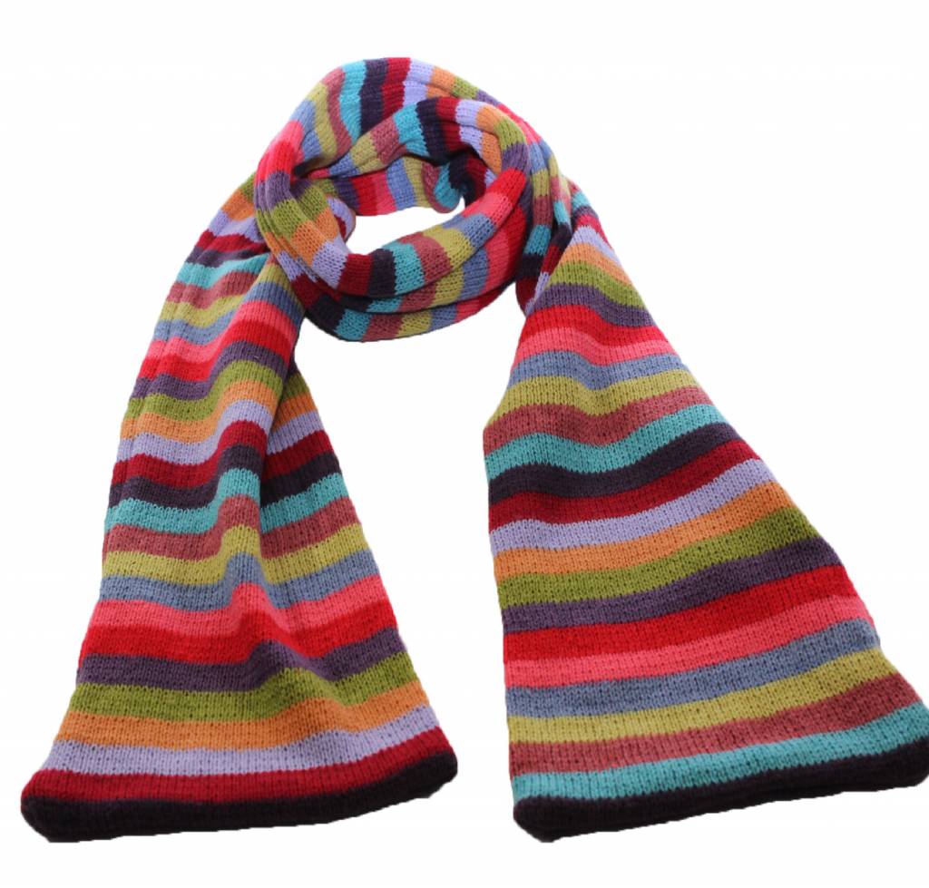 Sjaal gestreept 180 X 20 cm.