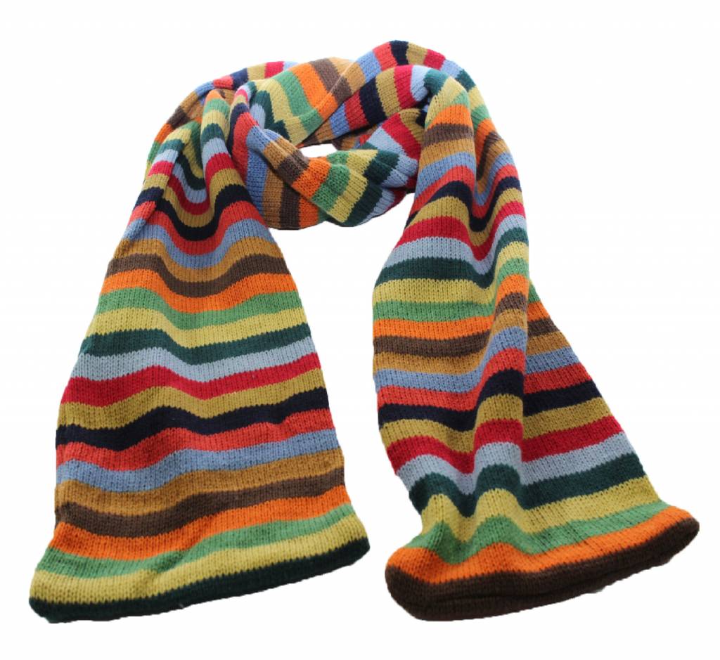 Sjaal gestreept 180 X 20 cm.