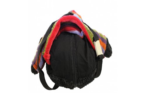 Rugzakje Beer Zwart met kap Multy color