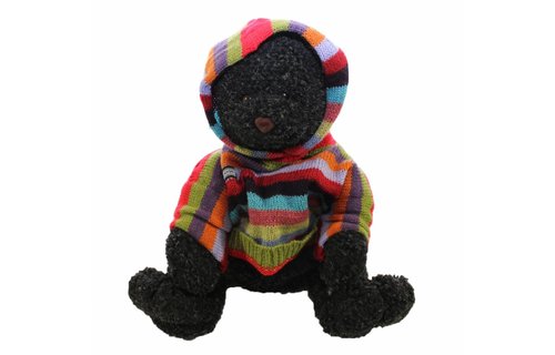 Rugzakje Beer Zwart met kap Multy color