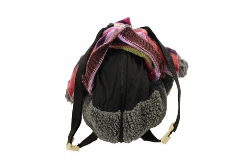 Rugzakje Beer Grijs met kap B color