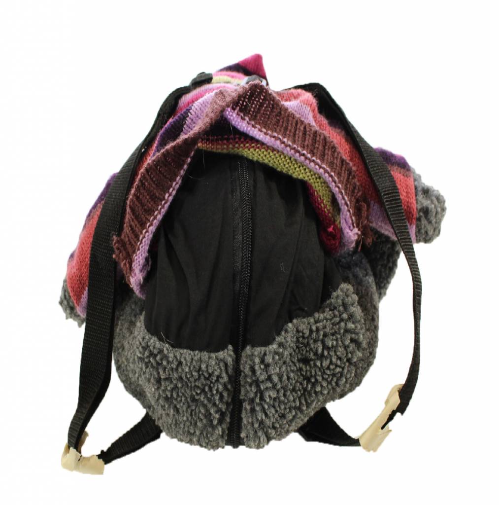 Rugzakje Beer Grijs met kap B color