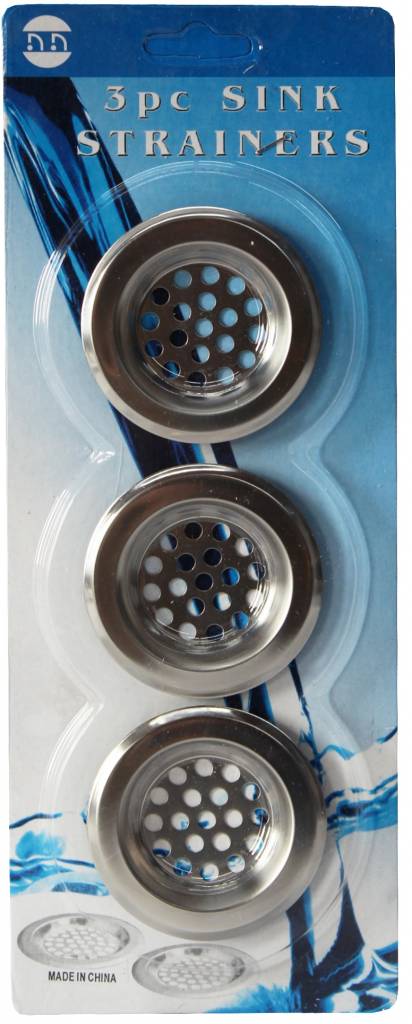 Metalen  Afvoerzeef  3 stuks     Ø 60 mm.