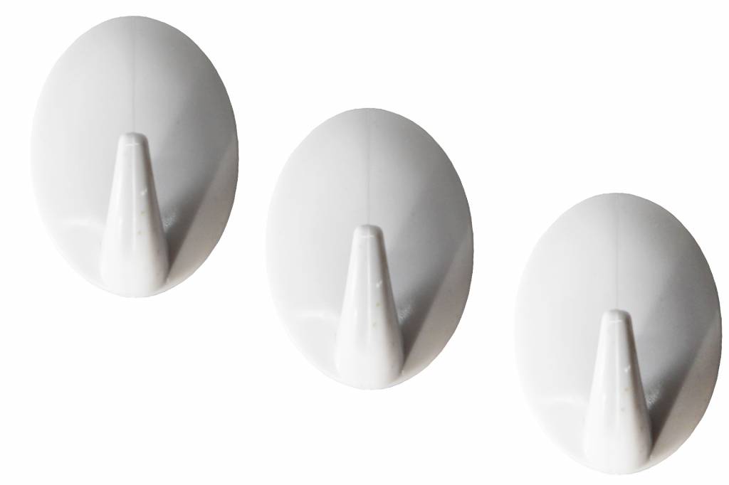 Zelfklevende haak  2 kg  met kleefstrip ( 3 stuks )