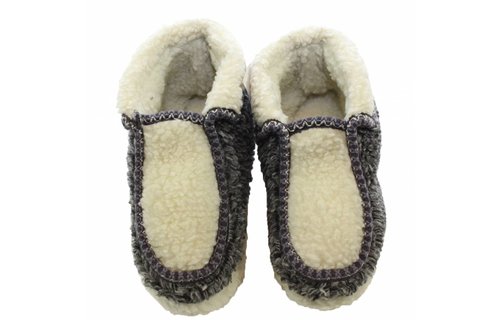 Pantoffels met Pels Grijs / Wit