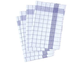 Geruite Theedoek  in katoen  (10 stuks)  Blauw